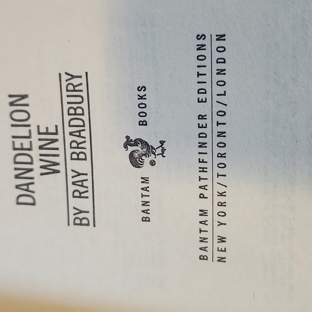 Dandelion Wine by Ray Bradbury Paperback - Picture 7 of 9